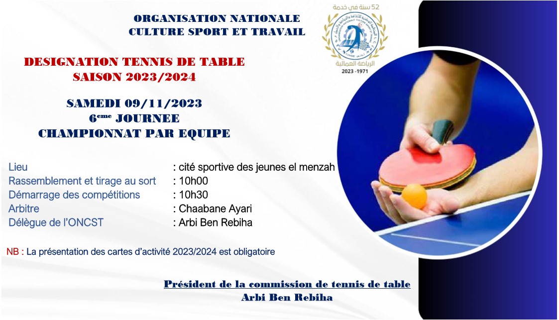 désignation tennis de table du 09/12/2023 – ONCST